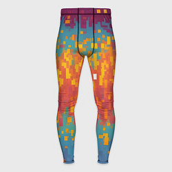 Тайтсы мужские Разноцветные пиксели, цвет: 3D-принт