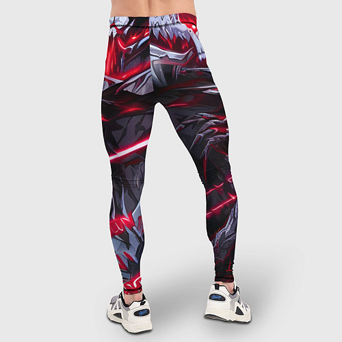 Мужские тайтсы Красная адская броня / 3D-принт – фото 4