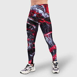 Тайтсы мужские Красная адская броня, цвет: 3D-принт — фото 2