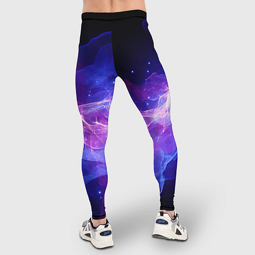 Мужские тайтсы Фиолетовый туман в движении / 3D-принт – фото 4