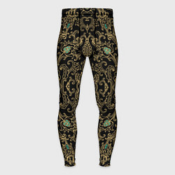 Мужские тайтсы Славянский этнический орнамент с позолотой