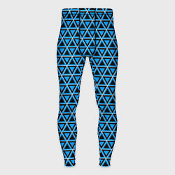 Тайтсы мужские Синие и чёрные треугольники, цвет: 3D-принт