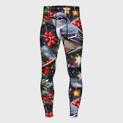 Мужские тайтсы Рождественская птица пересмешник