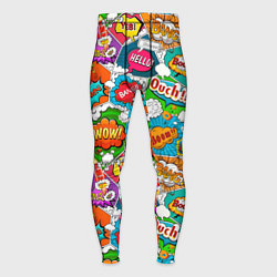 Тайтсы мужские Bang Boom Ouch pop art pattern, цвет: 3D-принт