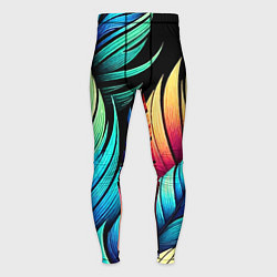 Тайтсы мужские Color feathers - neon, цвет: 3D-принт