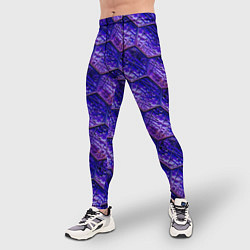 Тайтсы мужские Сине-фиолетовая стеклянная мозаика, цвет: 3D-принт — фото 2