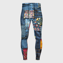 Тайтсы мужские Значок адвоката на джинсах, цвет: 3D-принт