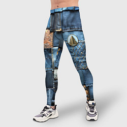 Тайтсы мужские Значок архитектора на джинсах, цвет: 3D-принт — фото 2