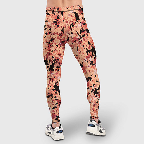 Мужские тайтсы Абстракция персиковый пятнистый / 3D-принт – фото 4