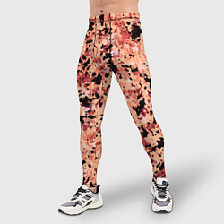 Тайтсы мужские Абстракция персиковый пятнистый, цвет: 3D-принт — фото 2