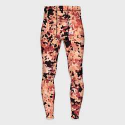 Мужские тайтсы Абстракция персиковый пятнистый
