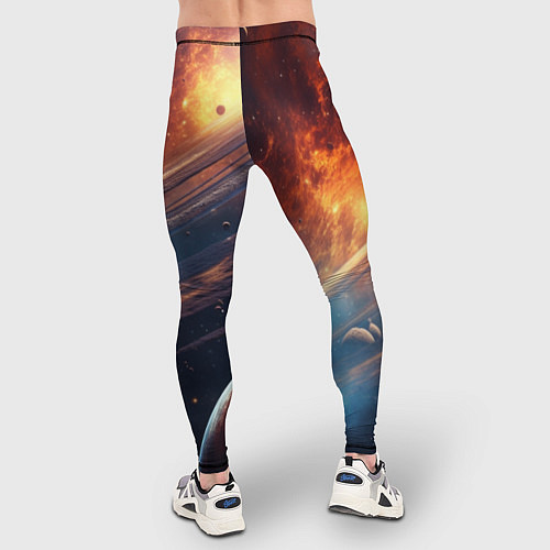Мужские тайтсы Млечный путь космос / 3D-принт – фото 4