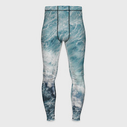 Мужские тайтсы Морская бирюзовая волна