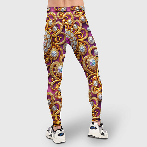 Мужские тайтсы Ювелирный паттерн / 3D-принт – фото 4