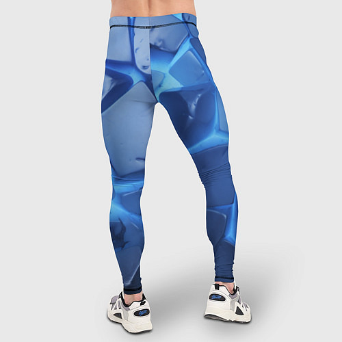 Мужские тайтсы Синие ледяные плиты с разломом / 3D-принт – фото 4