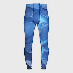 Тайтсы мужские Синие ледяные плиты с разломом, цвет: 3D-принт