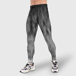 Тайтсы мужские Серое пламя, цвет: 3D-принт — фото 2