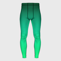 Тайтсы мужские Яркий зеленый градиентный комбинированный фон, цвет: 3D-принт