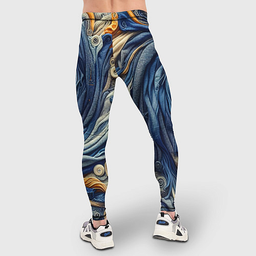 Мужские тайтсы Воронка из джинсы и пуговиц - нейросеть / 3D-принт – фото 4