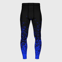 Тайтсы мужские Чёрный и ультрамарин абстрактный, цвет: 3D-принт