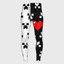 Тайтсы мужские Minecraft pattern love, цвет: 3D-принт