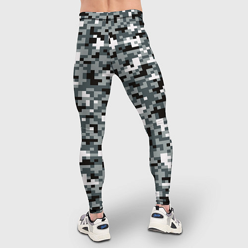 Мужские тайтсы Камуфляжные пиксели текстура / 3D-принт – фото 4