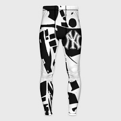 Тайтсы мужские New York yankees - abstraction, цвет: 3D-принт