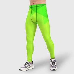 Тайтсы мужские Кислотная геометрия лайм, цвет: 3D-принт — фото 2