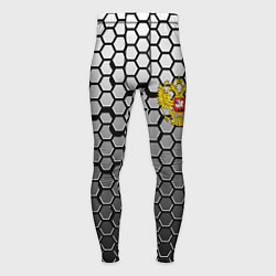 Мужские тайтсы Стальная броня-соты с Гербом РФ