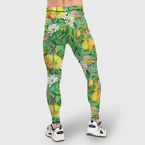Мужские тайтсы Груши и птицы / 3D-принт – фото 4