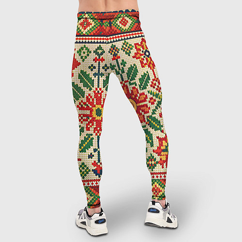 Мужские тайтсы Славянский узор и орнамент / 3D-принт – фото 4