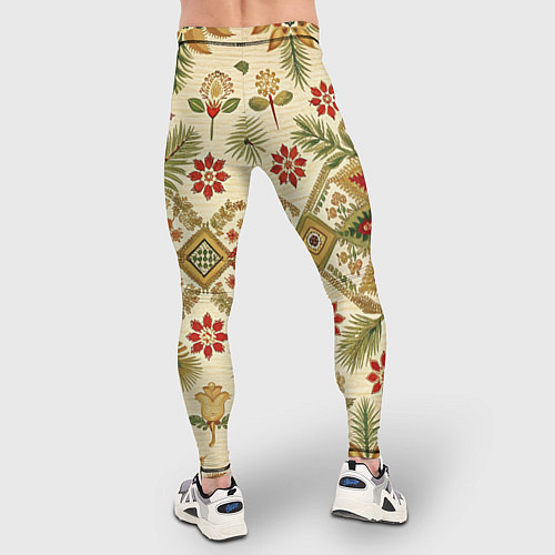 Мужские тайтсы Стиль советского ковра узоры и орнамент / 3D-принт – фото 4