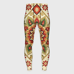 Тайтсы мужские Стиль советского ковра узоры и орнамент, цвет: 3D-принт
