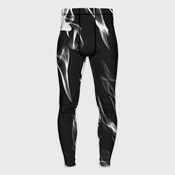 Мужские тайтсы Белые языки пламени текстура