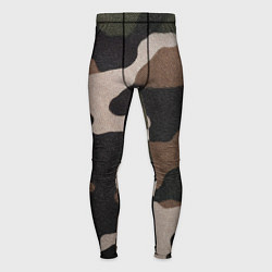 Тайтсы мужские Армейский камуфляж, цвет: 3D-принт