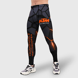 Тайтсы мужские KTM - плиты с эффектом свечения, цвет: 3D-принт — фото 2