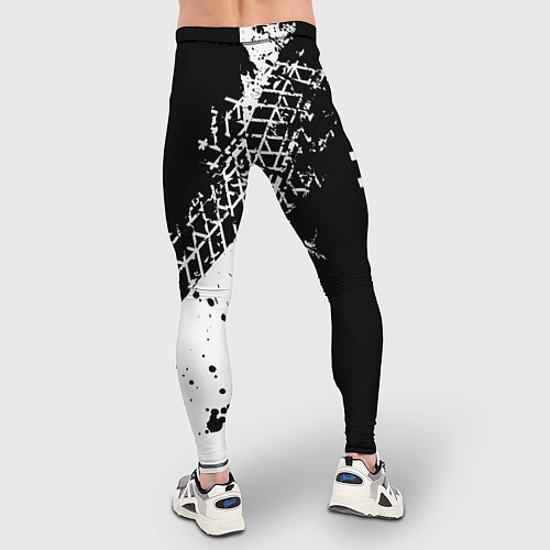 Мужские тайтсы Kawasaki - следы от шин / 3D-принт – фото 4