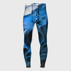 Тайтсы мужские Сине-белая абстрактная структура, цвет: 3D-принт