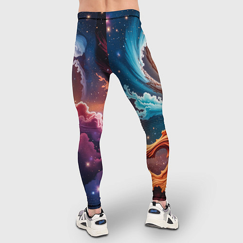 Мужские тайтсы Энергия космоса / 3D-принт – фото 4