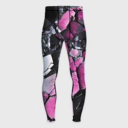 Мужские тайтсы Чёрно-розовый камень