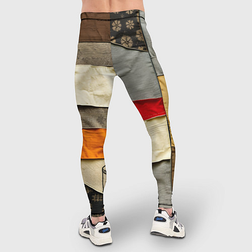 Мужские тайтсы Ретро пэчворк / 3D-принт – фото 4