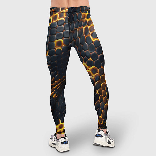 Мужские тайтсы Текстура змеи / 3D-принт – фото 4