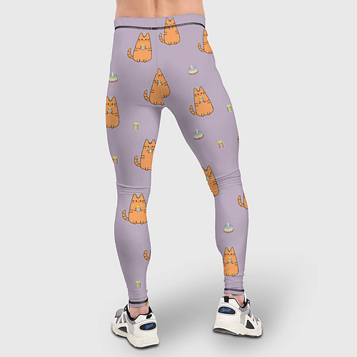 Мужские тайтсы Праздничный кот Рыжинс / 3D-принт – фото 4