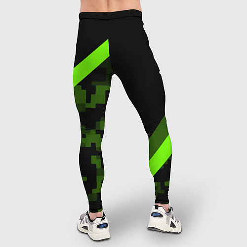 Мужские тайтсы Portal camo steel geometry / 3D-принт – фото 4