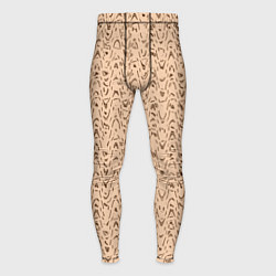 Мужские тайтсы Телесный бежевый паттерн