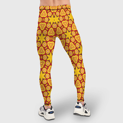 Мужские тайтсы Индийский орнамент / 3D-принт – фото 4