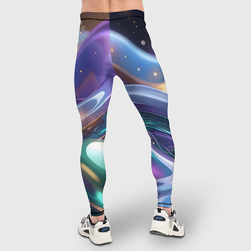 Мужские тайтсы Космическая краска / 3D-принт – фото 4