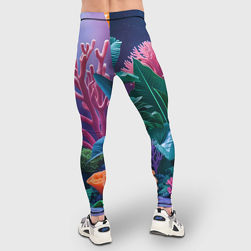 Мужские тайтсы Подводные кораллы / 3D-принт – фото 4