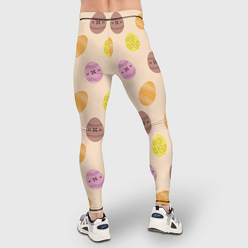 Мужские тайтсы Пасха цветные яйца / 3D-принт – фото 4