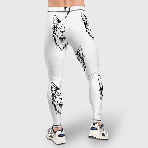 Мужские тайтсы Голова собаки / 3D-принт – фото 4